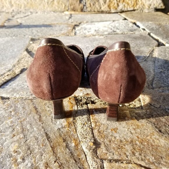 NEW Aerosoles Sleekend Suede Loafer Pumps Heels - Picture 6 of 13